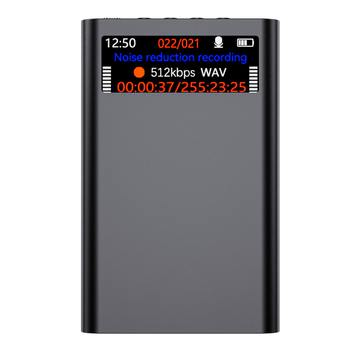 Pildspalva ierakstiem ar HD ekrānu - ierakstīšana ar vienu pieskārienu, 700 stundas darbības laiks, MP3/WMA/WAV formāti, TF karte, USB 2.0, divi mikrofoni