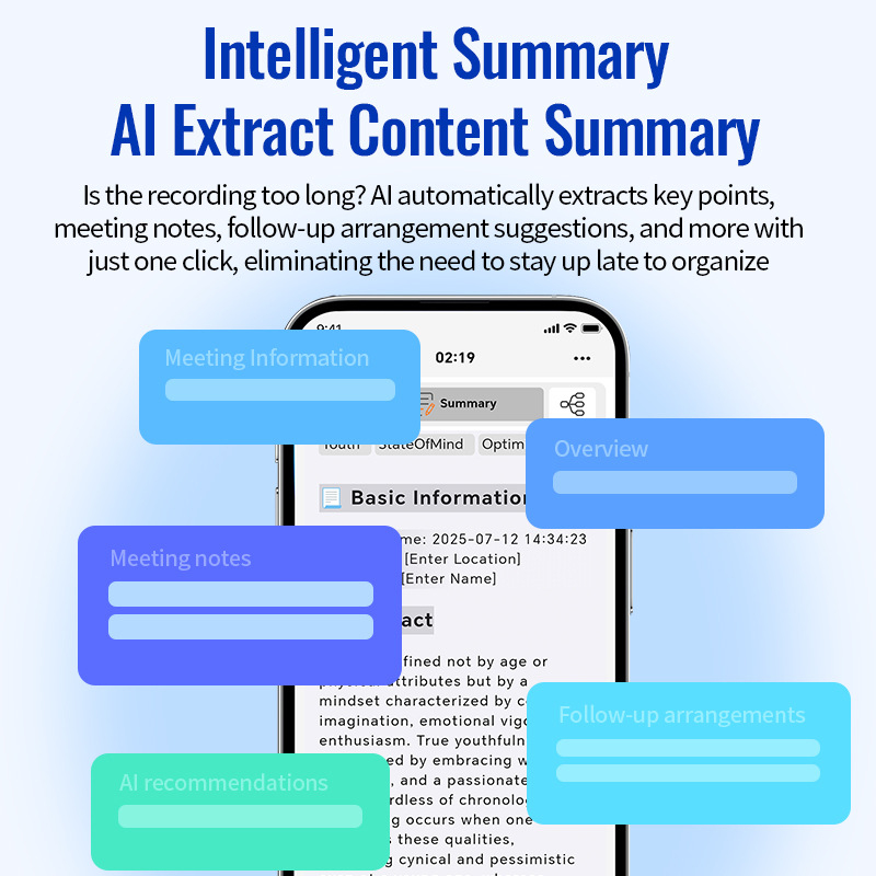 K3A Darba zīmes ierakstītājs - AI tulkojums uz tekstu, 12 stundu ieraksts, MP3/WMA/WAV formāti, 2 iebūvēti mikrofoni, USB 2.0