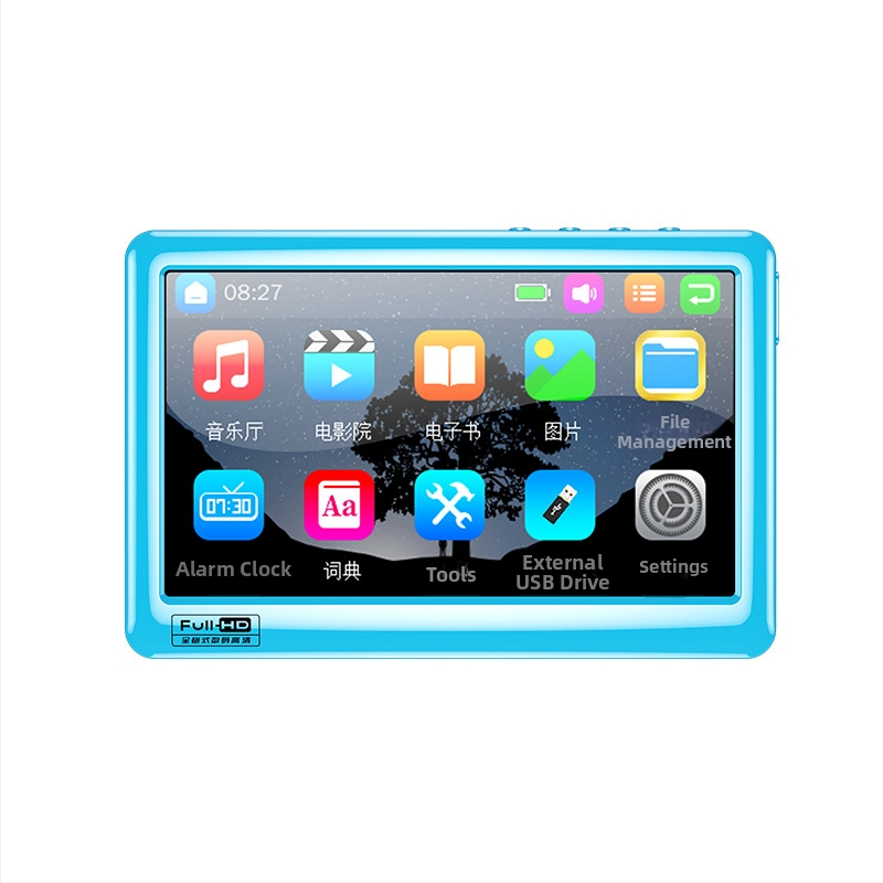 V5 MP5 mängija kapacitatiivse puutetundlikkusega ekraaniga, TF-kaardi tugi, 3200mAh aku, toetab MP3/WAV/APE ja AVI/RMVB