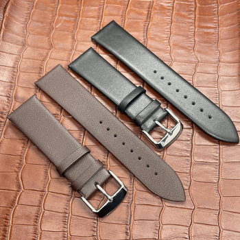 Tenký remienok na hodinky z prvej vrstvy hovädzej kože sponou s pinom – unisex, plochý dizajn, jemná a odolná koža