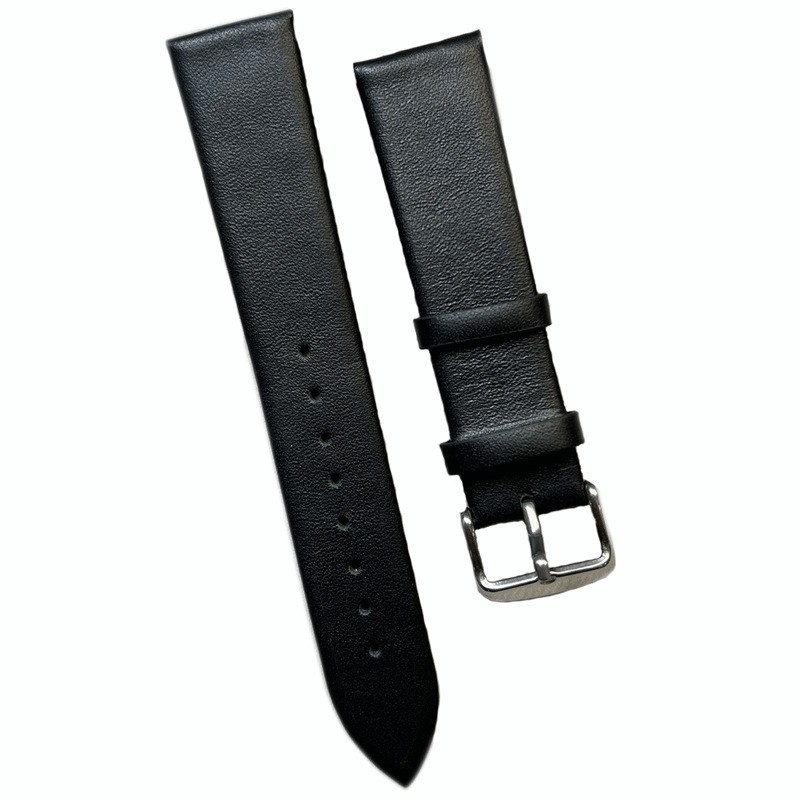 Tenký remienok na hodinky z prvej vrstvy hovädzej kože sponou s pinom – unisex, plochý dizajn, jemná a odolná koža