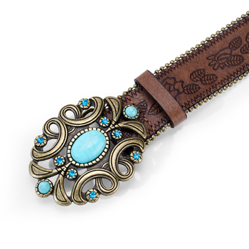 Boemski retro stil kaiš s ugrađenim kamenjem, ženski pojas za struk, širina 2-4 cm, dijamantna obrada