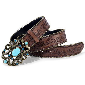 Boemski retro stil kaiš s ugrađenim kamenjem, ženski pojas za struk, širina 2-4 cm, dijamantna obrada