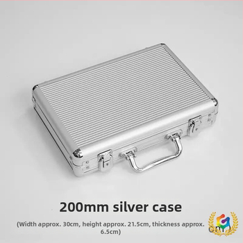 Alumíniumötvözet chipbox, 200-as típus, csíkos dizájnnal és kerek sarkokkal – alkalmas pókerhez és kockákhoz, testreszabható, 18 darabos készlet