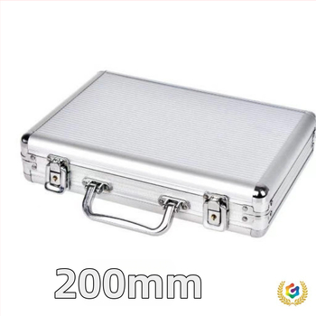 Alumíniumötvözet chipbox, 200-as típus, csíkos dizájnnal és kerek sarkokkal – alkalmas pókerhez és kockákhoz, testreszabható, 18 darabos készlet