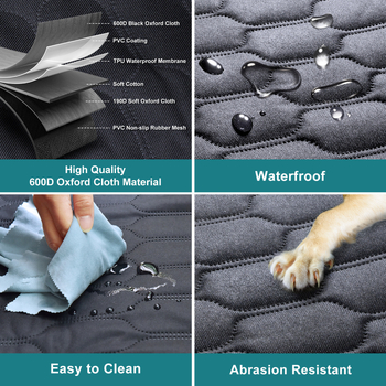 Hamak za psa u automobilu s bočnom ogradom na stražnjem sjedalu – prostirka za kućne ljubimce, poliester, marka Pet mi