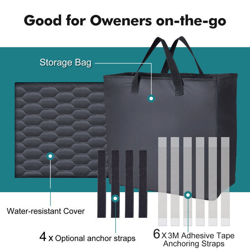 Hamak za psa u automobilu s bočnom ogradom na stražnjem sjedalu – prostirka za kućne ljubimce, poliester, marka Pet mi