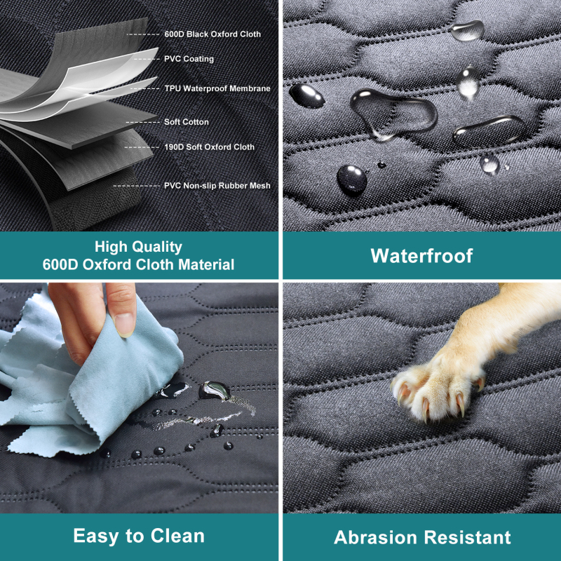 Hamak za psa u automobilu s bočnom ogradom na stražnjem sjedalu – prostirka za kućne ljubimce, poliester, marka Pet mi