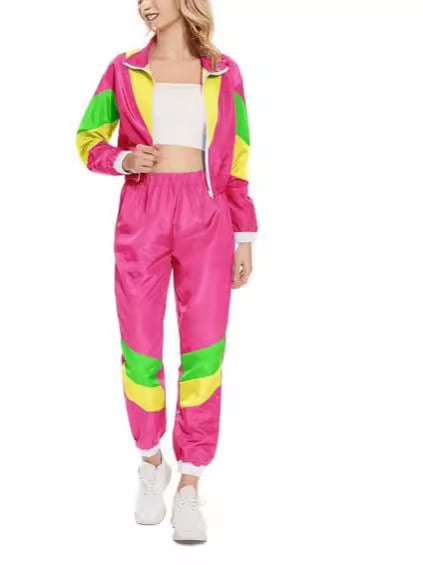 Costum Halloween Hip-Hop pentru cosplay – ansamblu retro disco pentru scenă, 75D poliester, primăvara 2024, pentru femei 18–24