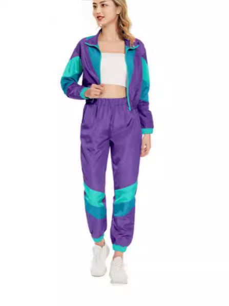 Costum Halloween Hip-Hop pentru cosplay – ansamblu retro disco pentru scenă, 75D poliester, primăvara 2024, pentru femei 18–24