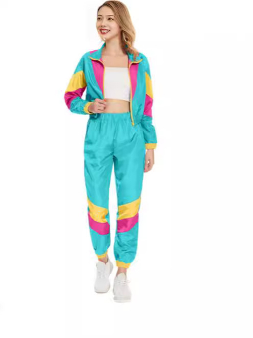 Costum Halloween Hip-Hop pentru cosplay – ansamblu retro disco pentru scenă, 75D poliester, primăvara 2024, pentru femei 18–24