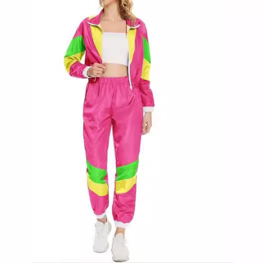 Costum Halloween Hip-Hop pentru cosplay – ansamblu retro disco pentru scenă, 75D poliester, primăvara 2024, pentru femei 18–24