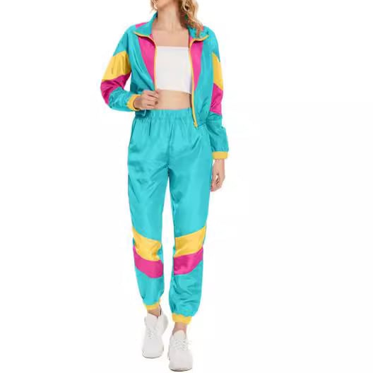 Costum Halloween Hip-Hop pentru cosplay – ansamblu retro disco pentru scenă, 75D poliester, primăvara 2024, pentru femei 18–24