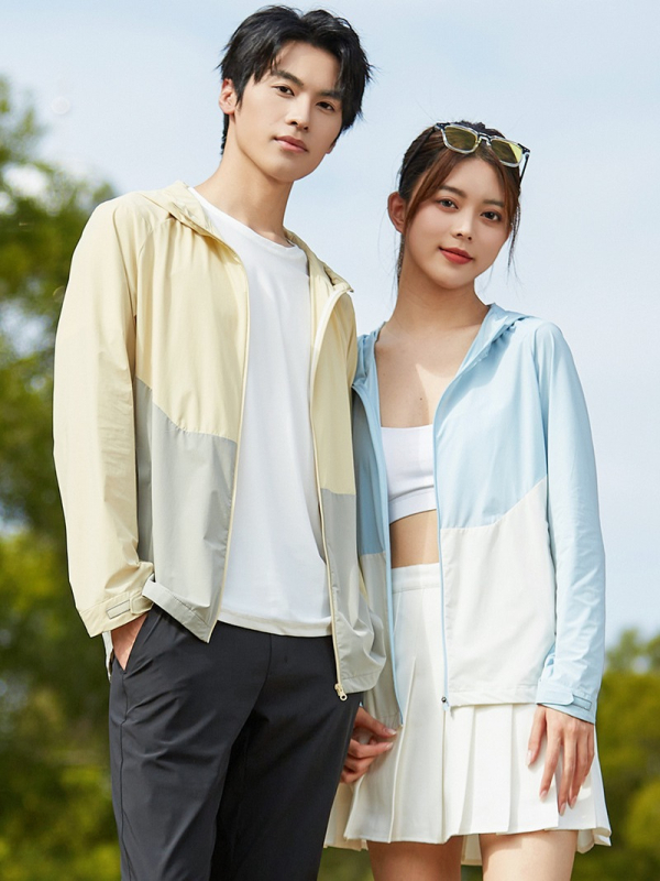 Unisex lagani ljetni windbreaker s kapuljačom, UV zaštita UPF50+, lagana najlonska tkanina, brzo suši, prozračan, za ribolov i aktivnosti na otvorenom