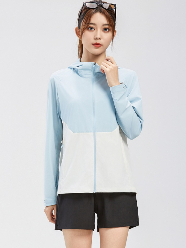 Unisex lagani ljetni windbreaker s kapuljačom, UV zaštita UPF50+, lagana najlonska tkanina, brzo suši, prozračan, za ribolov i aktivnosti na otvorenom