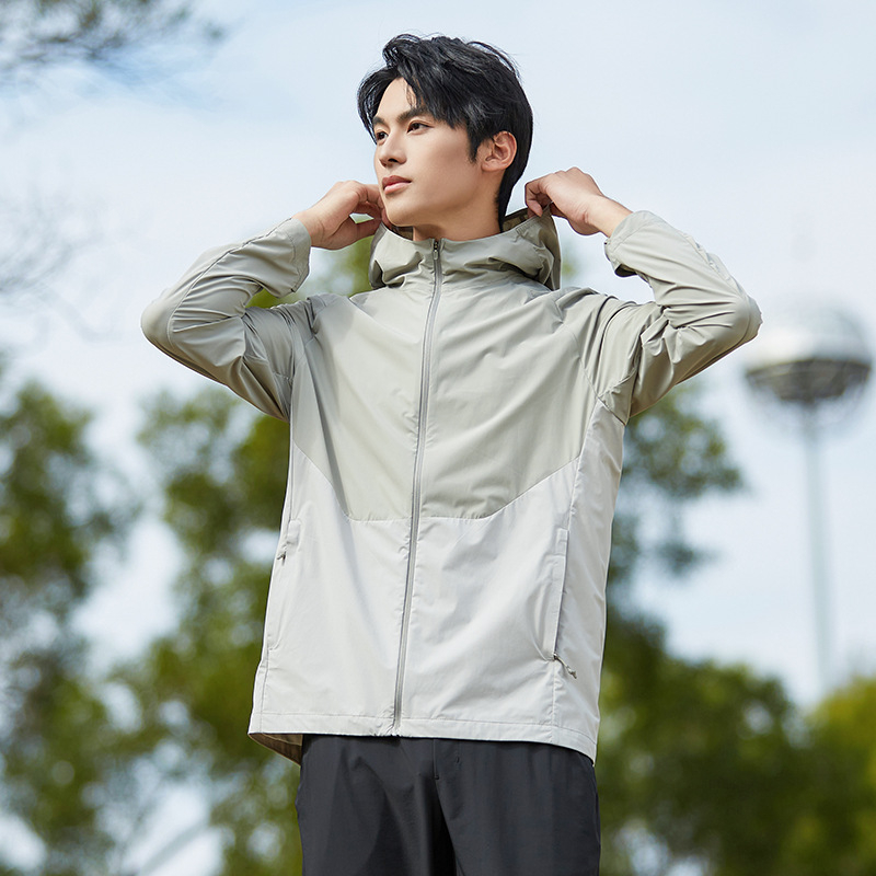 Unisex lagani ljetni windbreaker s kapuljačom, UV zaštita UPF50+, lagana najlonska tkanina, brzo suši, prozračan, za ribolov i aktivnosti na otvorenom