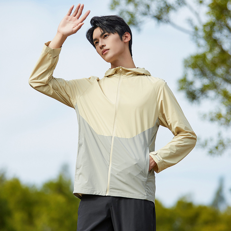 Unisex lagani ljetni windbreaker s kapuljačom, UV zaštita UPF50+, lagana najlonska tkanina, brzo suši, prozračan, za ribolov i aktivnosti na otvorenom
