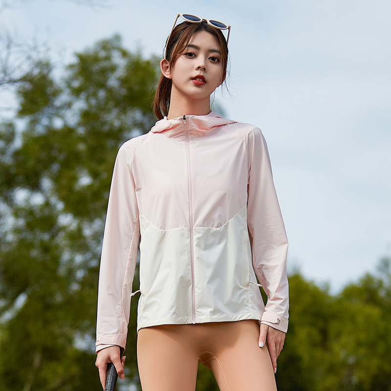 Unisex lagani ljetni windbreaker s kapuljačom, UV zaštita UPF50+, lagana najlonska tkanina, brzo suši, prozračan, za ribolov i aktivnosti na otvorenom
