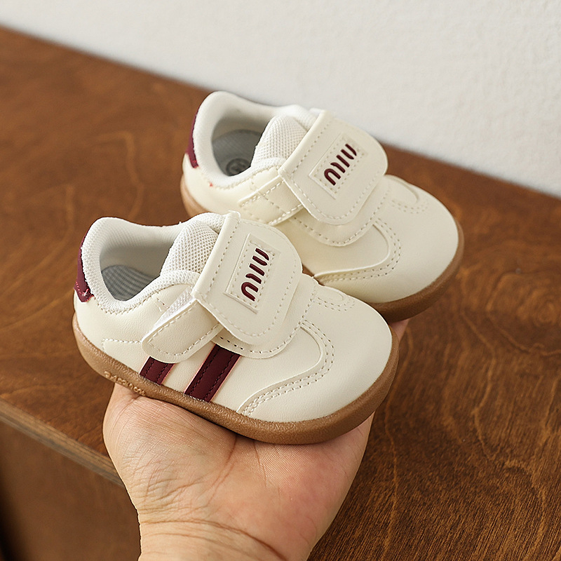 Beebide kõnnimise kingad — PU ülemine, hingavad, libisemisvastane tald, Velcro kinnitused, madal profiil