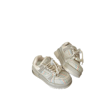 Bērnu sporta kurpes ar bieza zoli un V-Board, priekšā šņorējums, augšējais materiāls: Super Fiber Leather, zole: gumija, elpojošas