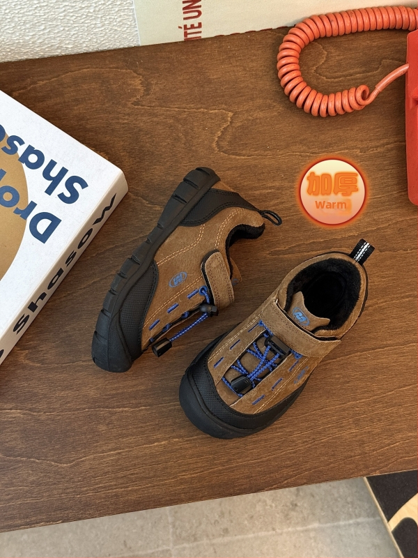 Bērnu āra pārgājienu kurpes ar Velcro - zems augšējais, gumijas zole, virsējais materiāls no sintētiskās ādas, ergonomiskas iekšējās zolītes