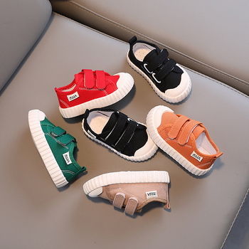 Vászon gyerekcipő Velcro-záróval, alacsony felső rész, gumitalp, EVA talpbetét, lélegző