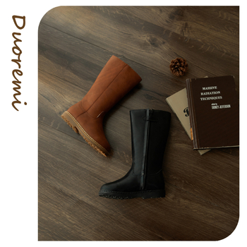 Laste Martens-stiilis saapad, nahk pealispind, kõrge varrukas, kummijalad, külgrihmluk, sisetald lühikese pliisi ja tugeva puuvillaga