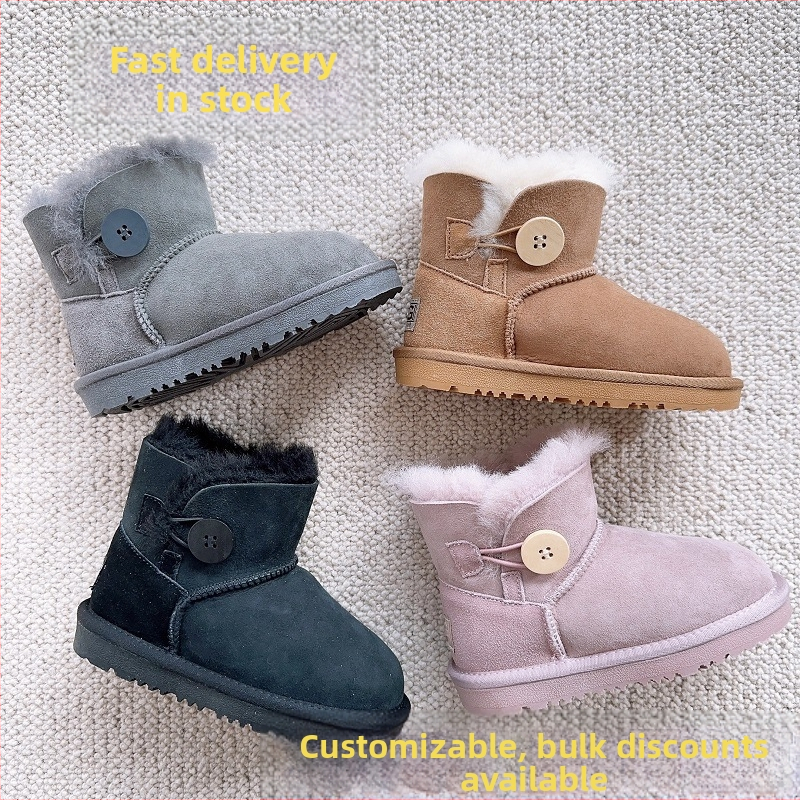 Зимни дамски обувки до глезена от овча кожа, с подметка от телешка кожа, нисък профил, кръгла носка, стелка от овча вълна