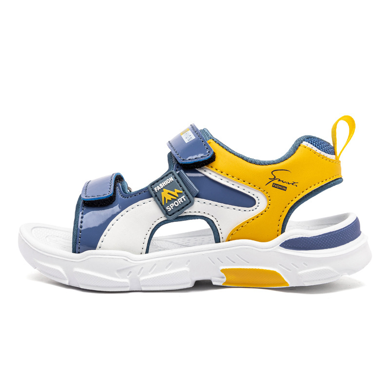 HOBIBEAR Bērnu Sandales 2025. gada vasara, Space leather augšpuse, EVA zole, Velcro aizdare, Unisex, vecums 4–16 gadi