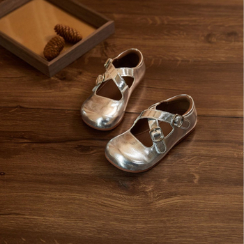 Princese sandales meitenēm, krustotas siksnas, mikrošķiedras ādas augšdaļa, Velcro aizdare, gumijas zole