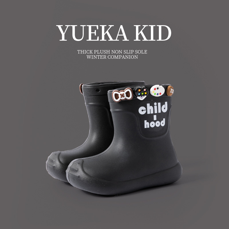 Bērnu lietus zābaki (EVA augšējā daļa; karikatūras raksts; unisex; vecums 1–16 gadi)