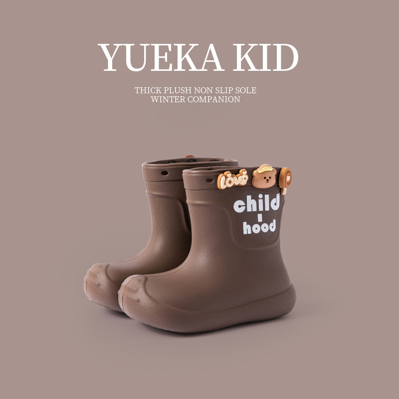 Bērnu lietus zābaki (EVA augšējā daļa; karikatūras raksts; unisex; vecums 1–16 gadi)