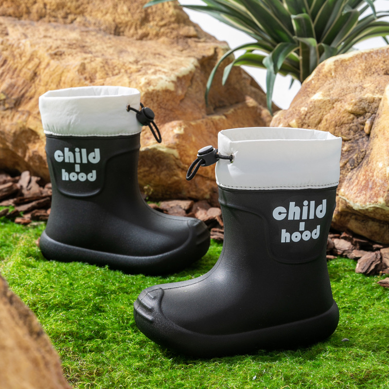 Bērnu lietus zābaki (EVA augšējā daļa; karikatūras raksts; unisex; vecums 1–16 gadi)