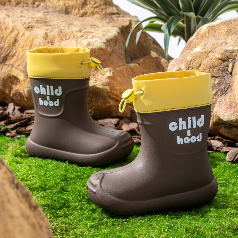 Bērnu lietus zābaki (EVA augšējā daļa; karikatūras raksts; unisex; vecums 1–16 gadi)