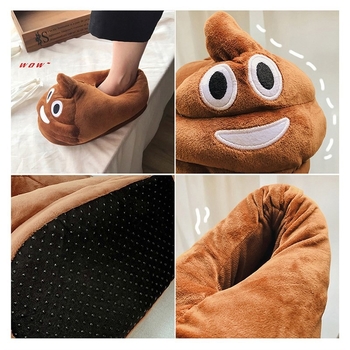 Детски памучни пантофи с забавни лица, унисекс, за деца на 1–3 г., топли, антиплъзгаща EVA подметка, закрита пета