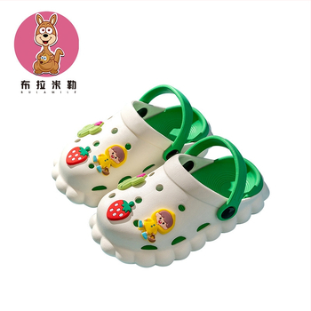 Детски обувки с дупки - Карикатурен принт, EVA горна част и подметка, еднопластово формоване, унисекс