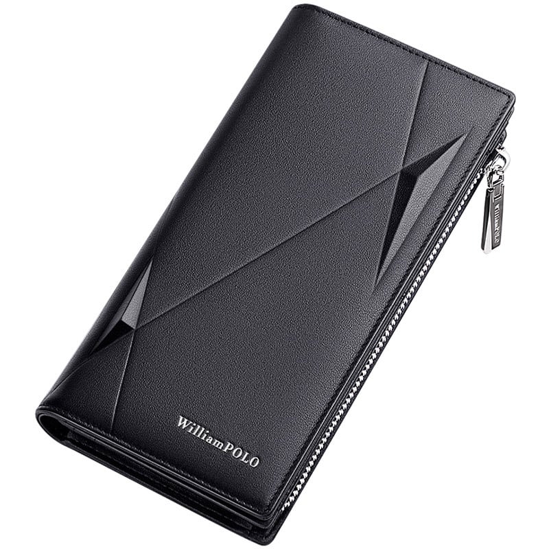 King Paul muški dugi kožni novčanik, bi-fold, gornji sloj kravlje kože, poliester podstava