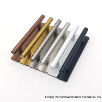 Ανοξείδωτη λαβή ντουλάπας χωρίς καρφιά, με κάτω πλάκα, αυτοκόλλητη, φινίρισμα wire-drawing, για ντουλάπες και συρτάρια