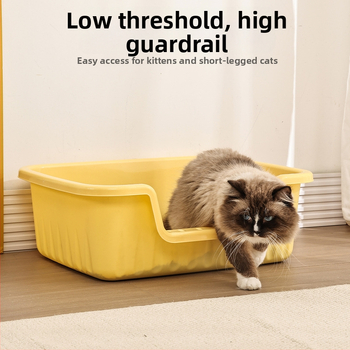 Kutija za mačji pijesak – poluzatvoren otvoreni dizajn, PP materijal, protiv prskanja, Angbo