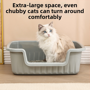 Kutija za mačji pijesak – poluzatvoren otvoreni dizajn, PP materijal, protiv prskanja, Angbo