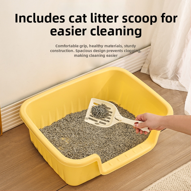 Kutija za mačji pijesak – poluzatvoren otvoreni dizajn, PP materijal, protiv prskanja, Angbo