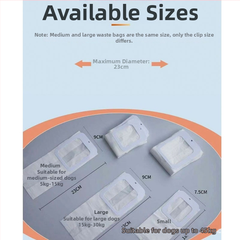 Suņu izkārnījumu savākšanas rīks ārējai lietošanai, maisu klips, plastmasa, plakans atvērums, parastā biezums