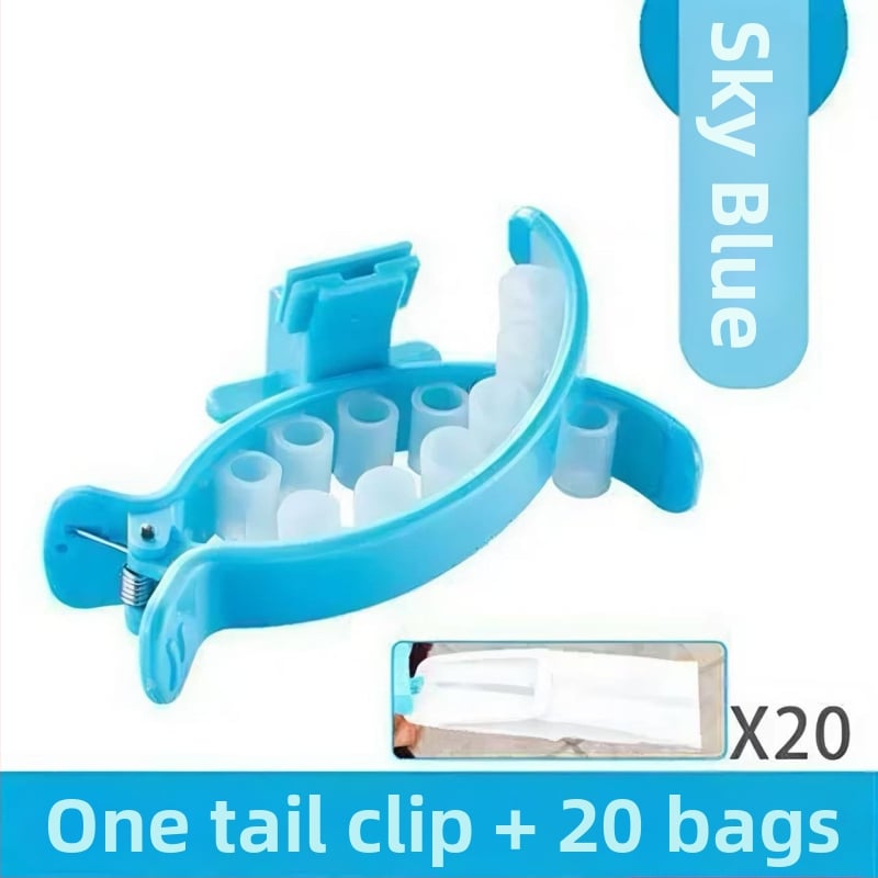 Alat za skupljanje psećeg izmeta za vanjsku upotrebu, klip za vrećicu, plastika, plosni otvor, uobičajene debljine