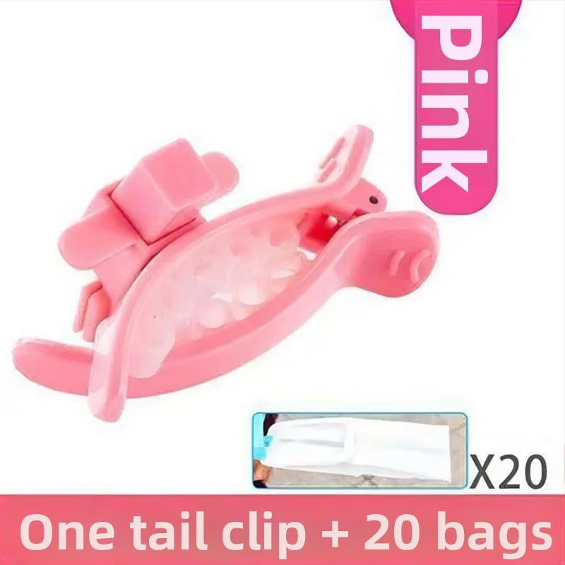 Alat za skupljanje psećeg izmeta za vanjsku upotrebu, klip za vrećicu, plastika, plosni otvor, uobičajene debljine