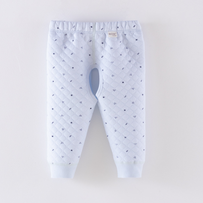 Vaikų šilti medvilniniai kelnaitės su atvira kirkšne, 100% medvilnė, A klasės saugumas, unisex, ruduo–žiema