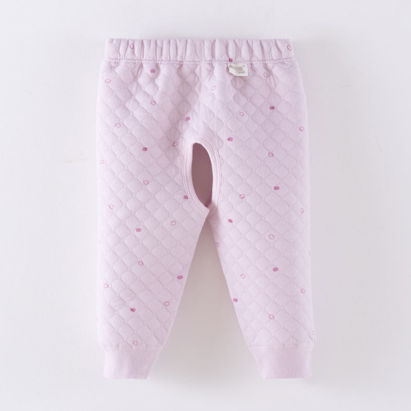 Vaikų šilti medvilniniai kelnaitės su atvira kirkšne, 100% medvilnė, A klasės saugumas, unisex, ruduo–žiema