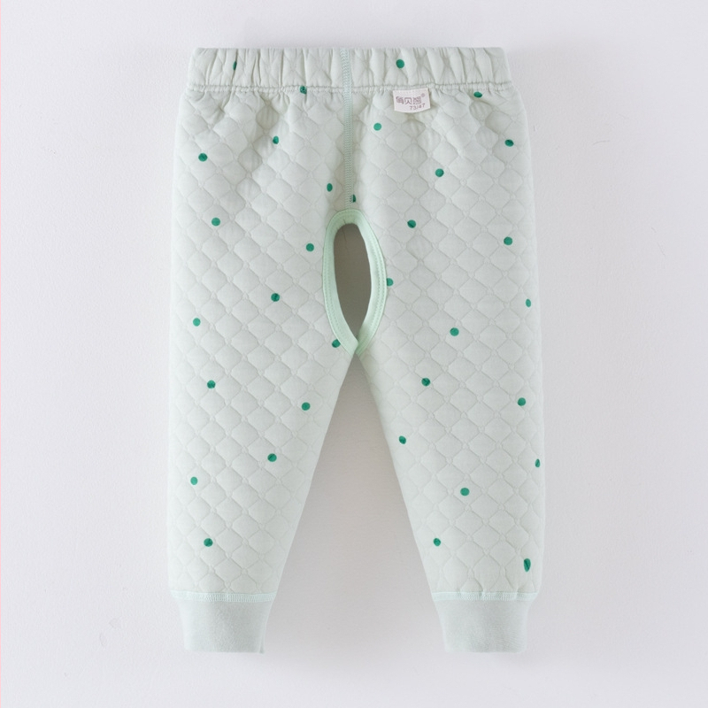 Vaikų šilti medvilniniai kelnaitės su atvira kirkšne, 100% medvilnė, A klasės saugumas, unisex, ruduo–žiema