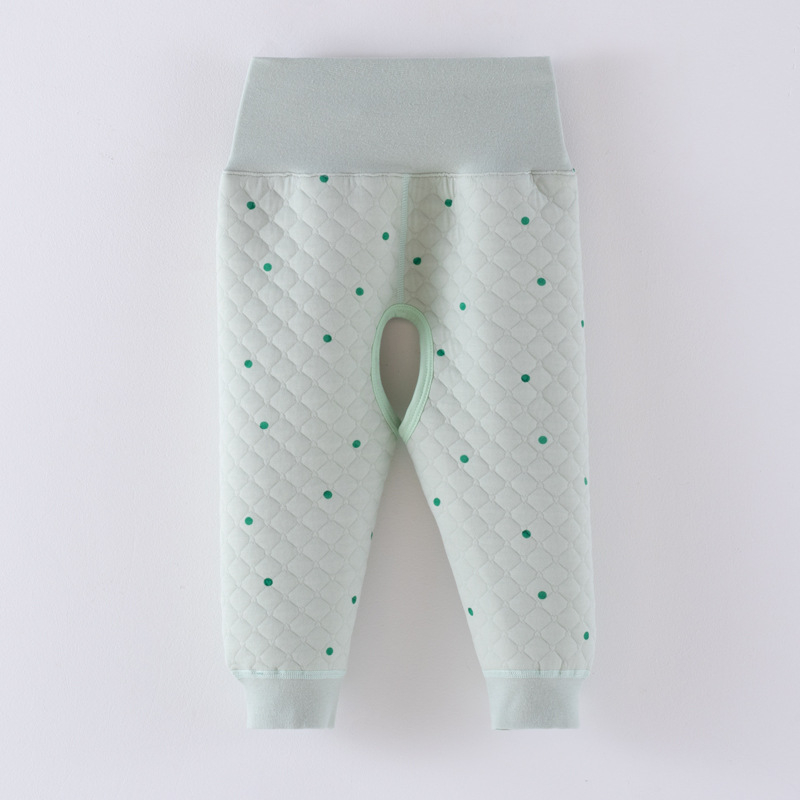 Vaikų šilti medvilniniai kelnaitės su atvira kirkšne, 100% medvilnė, A klasės saugumas, unisex, ruduo–žiema