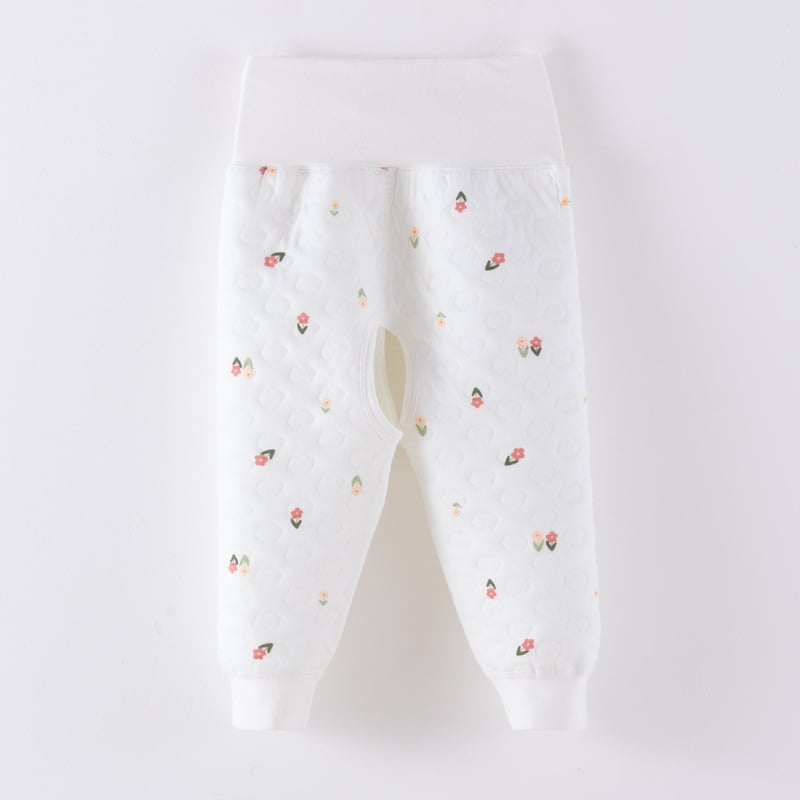 Vaikų šilti medvilniniai kelnaitės su atvira kirkšne, 100% medvilnė, A klasės saugumas, unisex, ruduo–žiema