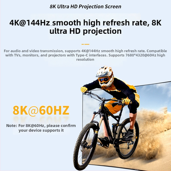 Type-C optiskais šķiedras datu kabelis, 10Gbps, 8K60Hz displejs, PD100W ātrā uzlāde, garums 1–30 m